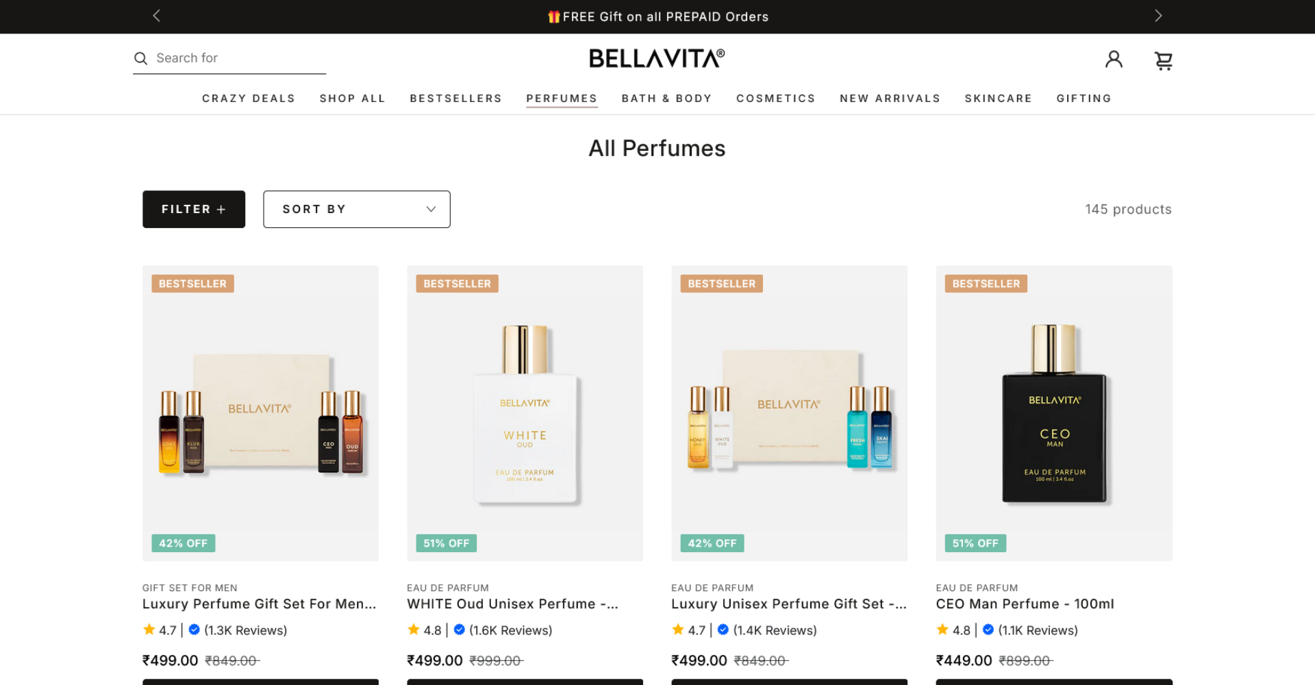 BellaVita Organic storefront preview