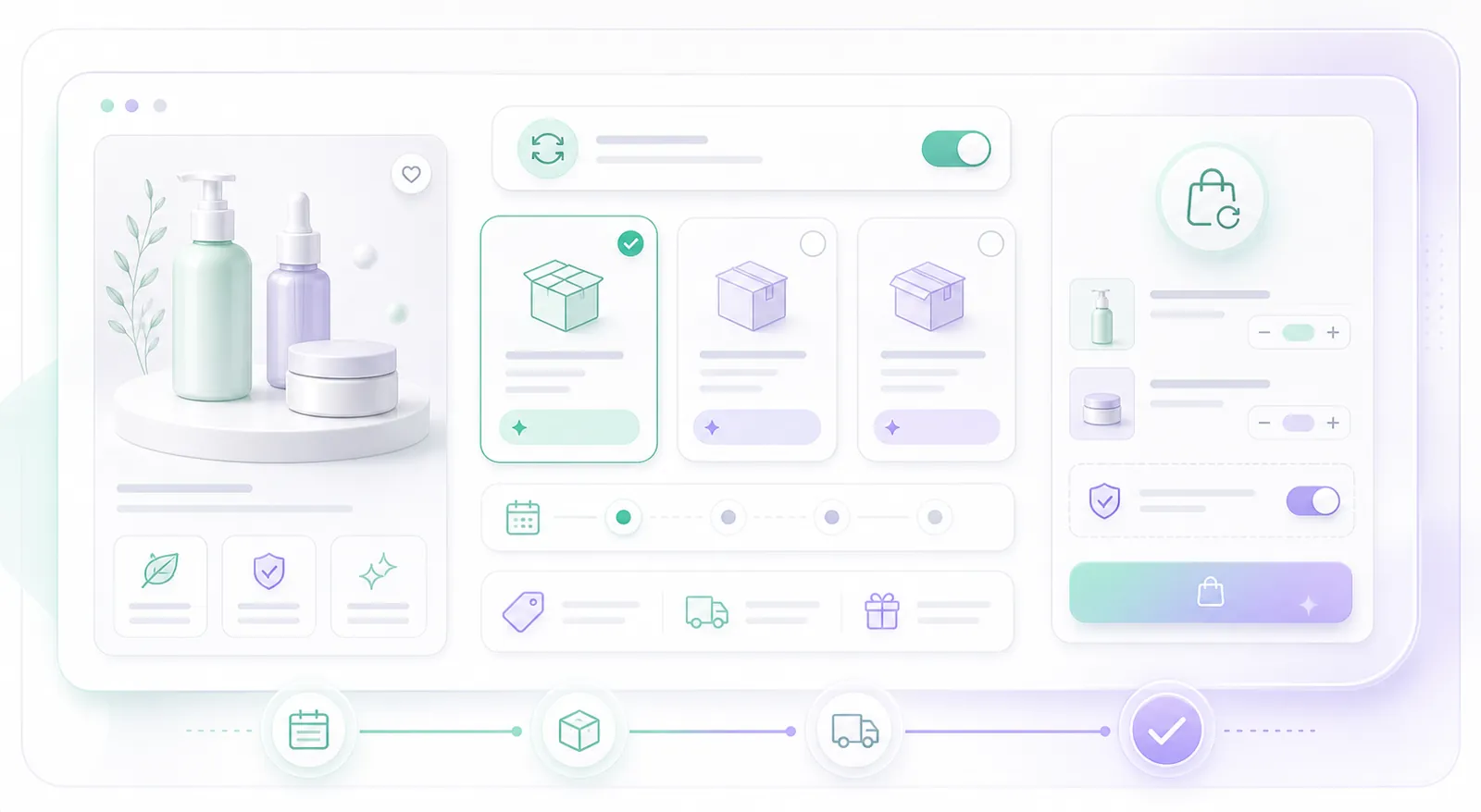 Editorial content linked to product discovery illustration
