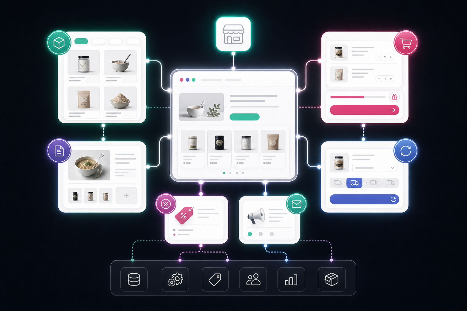 Complex Shopify storefront requirements illustration