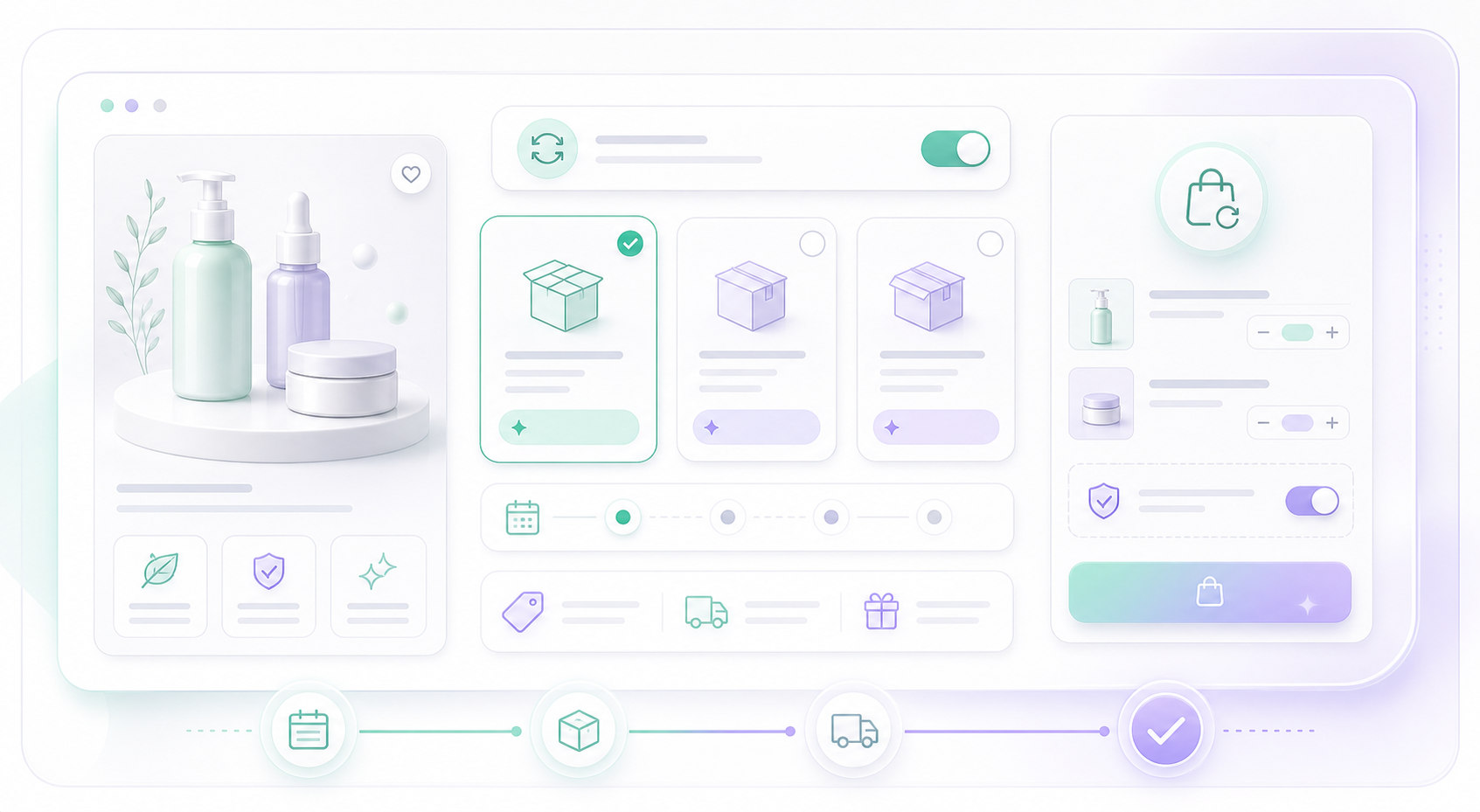 Editorial content linked to product discovery illustration